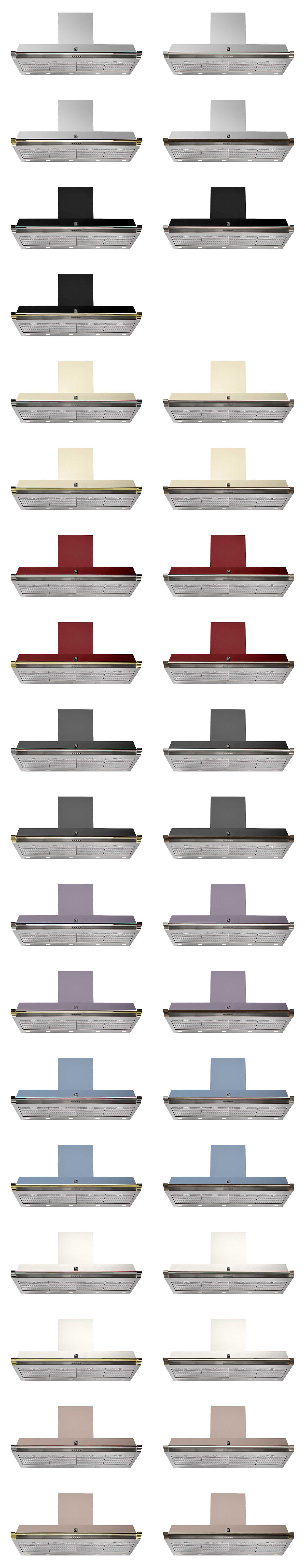 farebné prevedenia s úchytkami digestora ASCOT, AKL, š 120 cm farebné prevedenia s úchytkami digestora ASCOT, AKL, š 120 cm